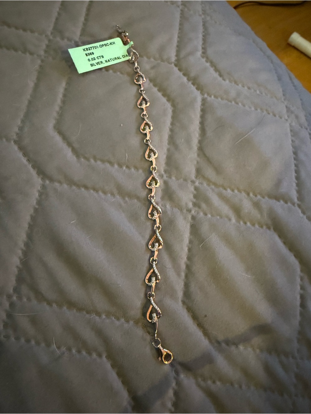 Rose gold silver plated bracelet